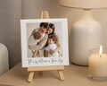 Personalised Ceramic Photo Tile With Text Polaroid Style Gift