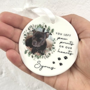 Pet Memorial Gift Dog Loss Ornament Personalised Bereavement Poem Decoration