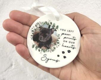 Pet Memorial Gift Dog Loss Ornament Personalised Bereavement Poem Decoration