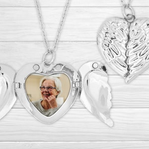 Memorial Photo Necklace Personalised Locket Memory Remembrance Jewellery