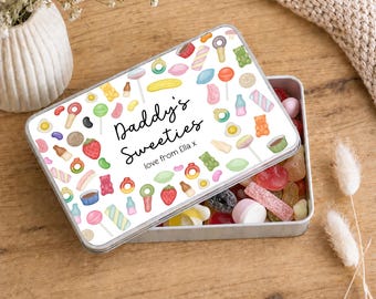 Personalised Sweets Tin Custom Name Candy Treat Storage Gift