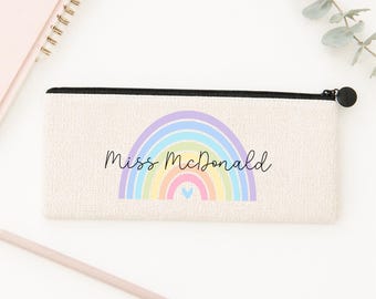 Personalised Teacher Pencil Case End of Term Stationery Back To School Gift