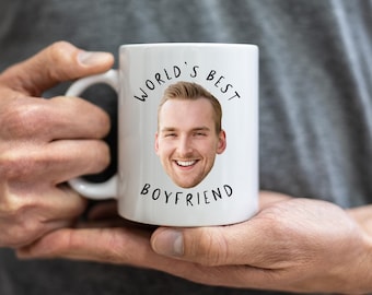 Boyfriend Photo Mug - Husband Birthday Gift - Personalised Funny Face - Valentine's Day Gift - Anniversary Present