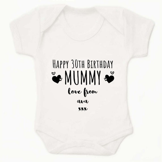 happy birthday mummy babygrow