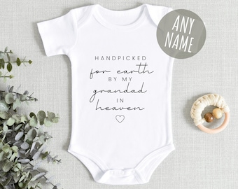 Handpicked For Earth Baby Vest Pregnancy Reveal Announcement Bodysuit Personalised Gift