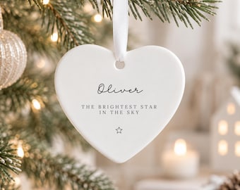 Christmas Memorial Decoration Family Baby Child Loss Memory Ceramic Keepsake