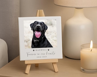 Personalised Dog Memorial Ceramic Photo Tile Pet Loss Gift