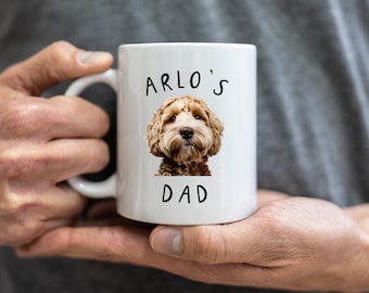 Personalised Dog Photo Mug: Custom Pet Gift for Dog Dad