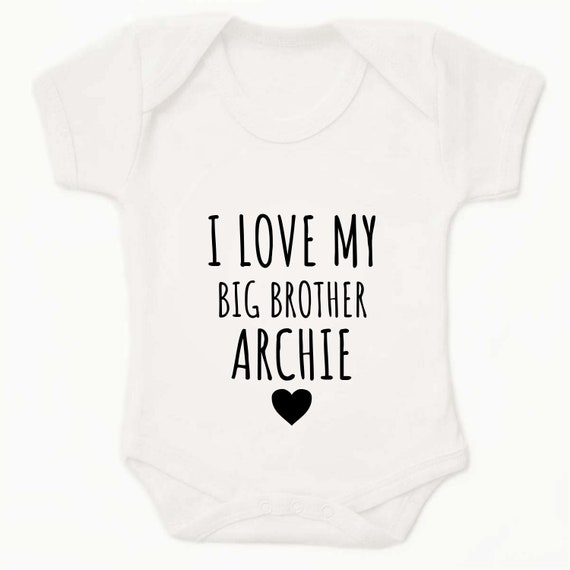 i love my big brother personalised baby clothes