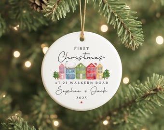 First Christmas In New Home Decoration Personalised Couple Ornament Moving House Gift