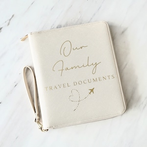 Family Passport Holder Travel Documents Personalised Pouch