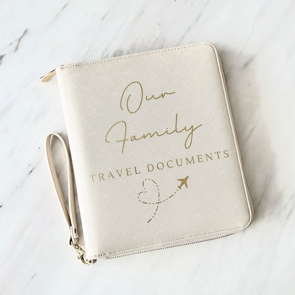 Family Passport Holder Travel Documents Personalised Pouch