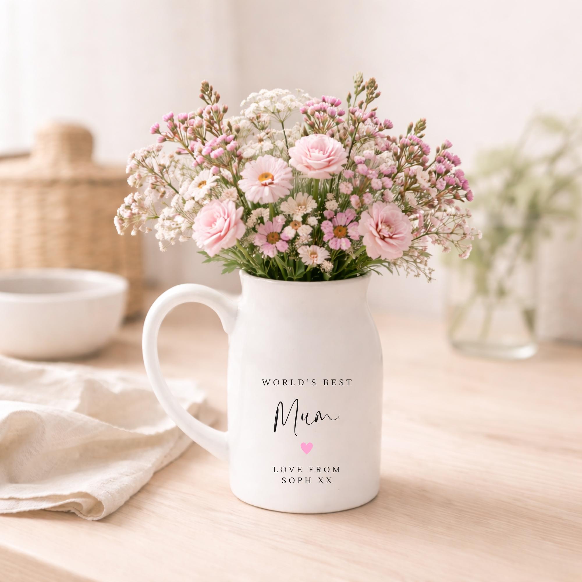 with Love to a Wonderful Grandma for Christmas (Vase Flowers) Large (21cm x 21cm)