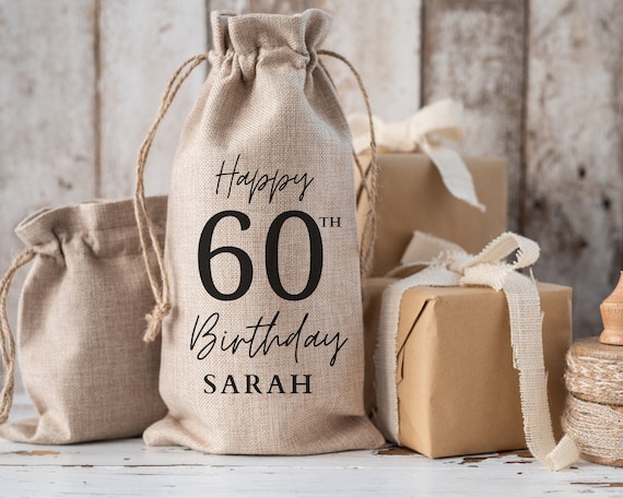 Personalised 60th birthday gift bags hotsell