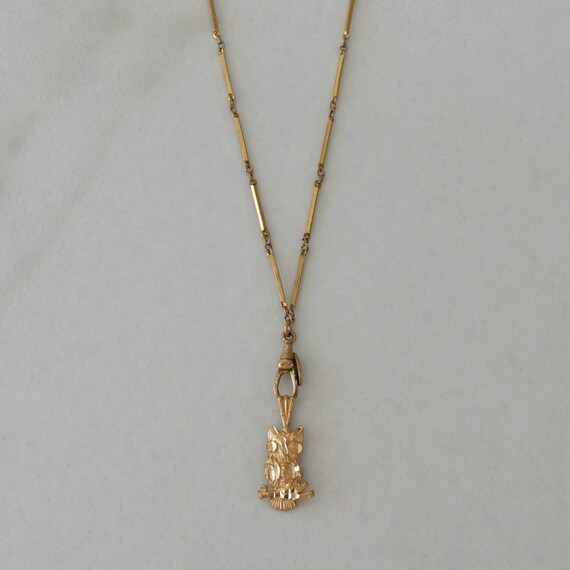 14k gold owl charm
