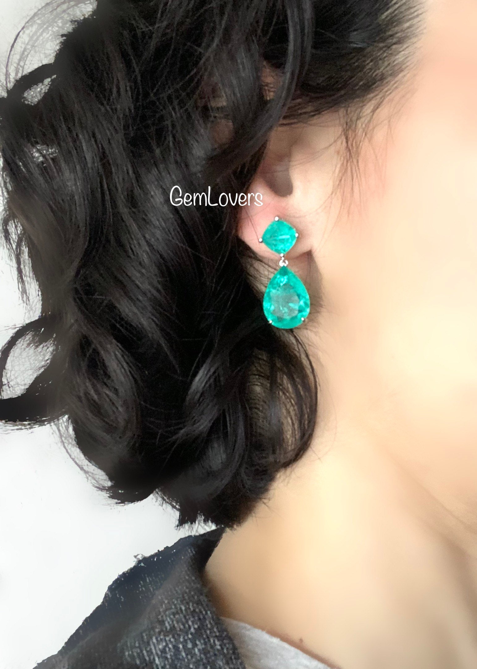 PARAIBA TOURMALINE Earrings, Aqua Blue Tourmaline Earrings