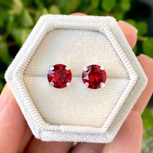 Brincos de cristal Swarovski RUBY RED, prata, ouro, ouro rosa, brincos rubi vermelho, outono, inverno, brincos de Natal, brincos de strass