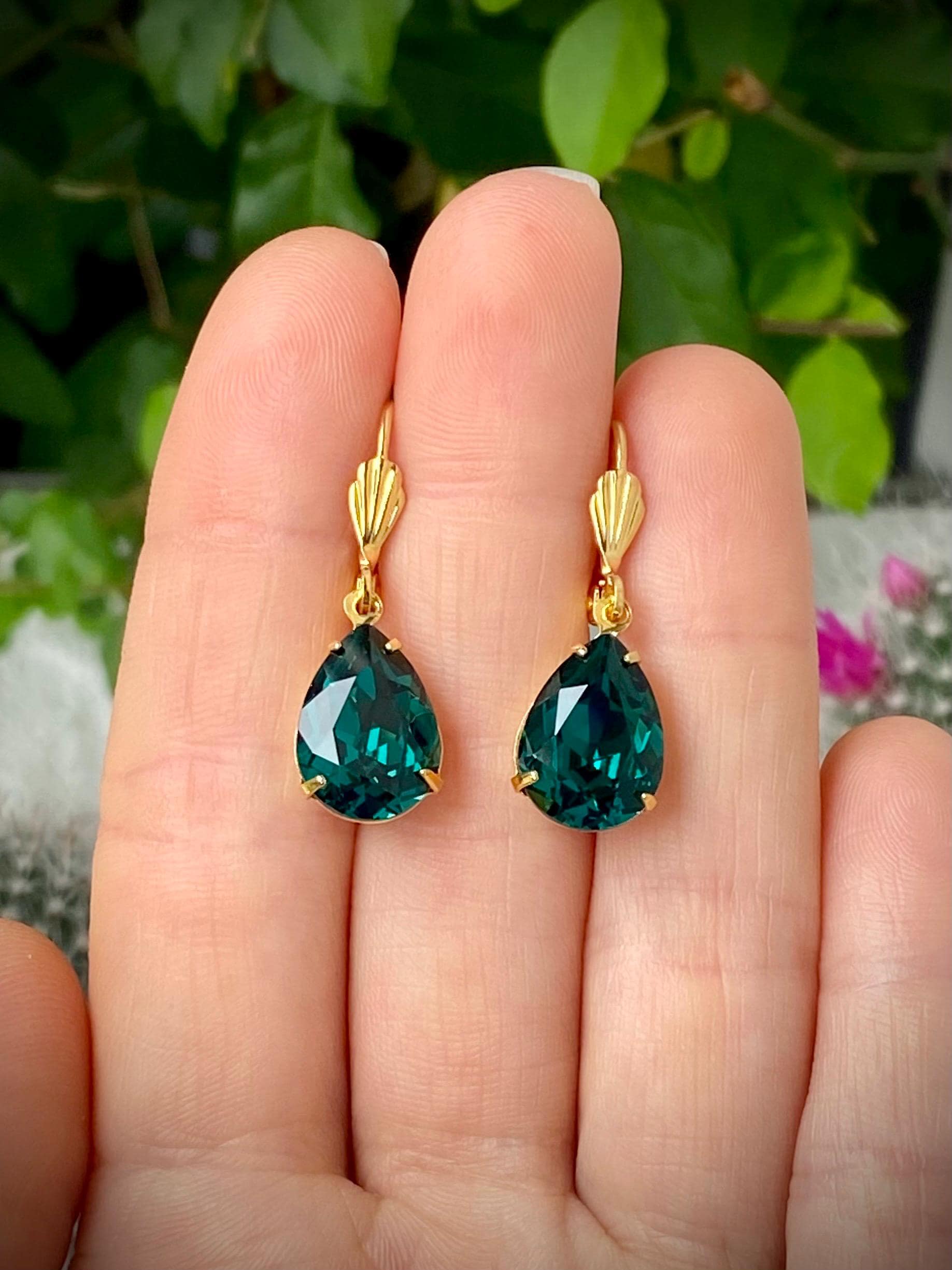 Angelina Jolie Emerald Earrings - Etsy Angelina Jolie Emerald Earrings - Etsy