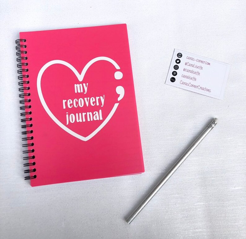 Mental Health Recovery Journal Notebook and Pencil Etsy