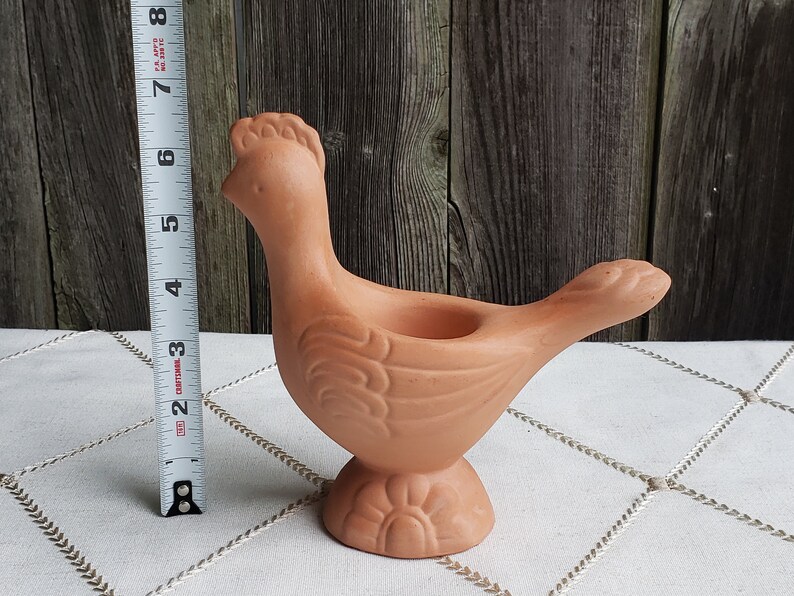 Vintage Avon Terra Cotta Chicken Rooster Hen Planter Pot Etsy