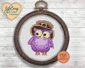 Schema punto croce divertente uccellino PDF Schema punto croce