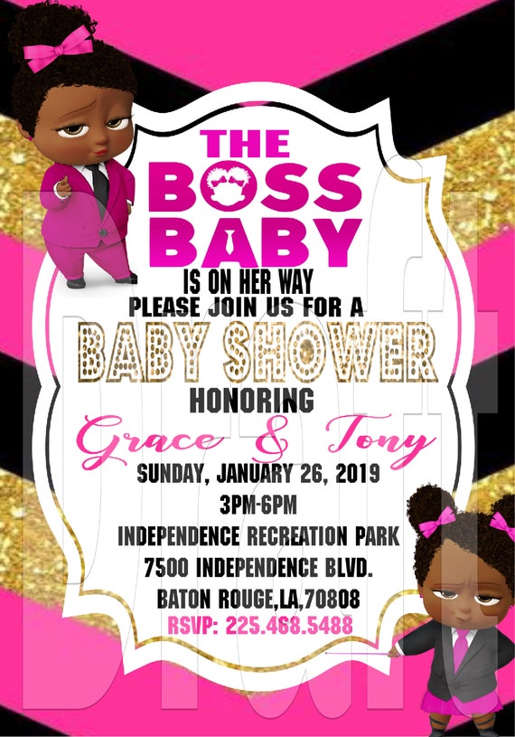 Boss Baby Girl Baby Shower Invite Etsy