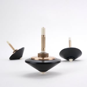Blackbonetop - hand-turned spinning top