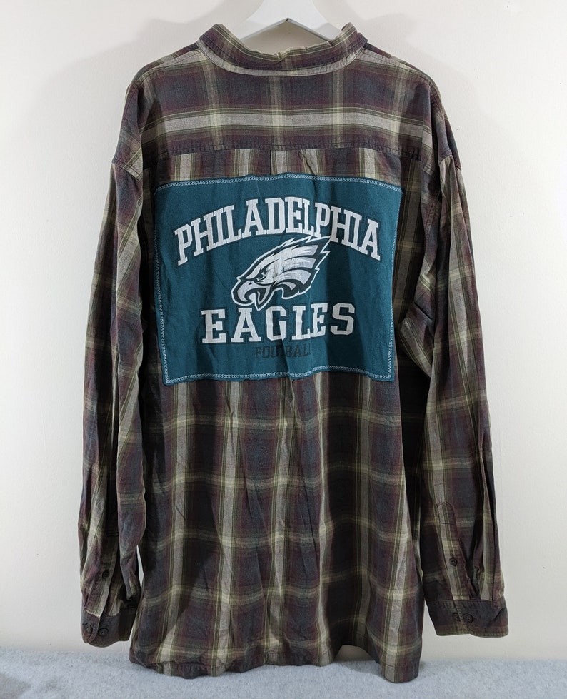 Philadelphia Eagles Patched Men's Flannel Shirt 3XLT Etsy