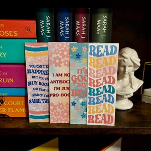 Bookish Sayings Bookmarks | Cardstock Laminated Bookmarks | Cute Bookmark | Bookish Gift