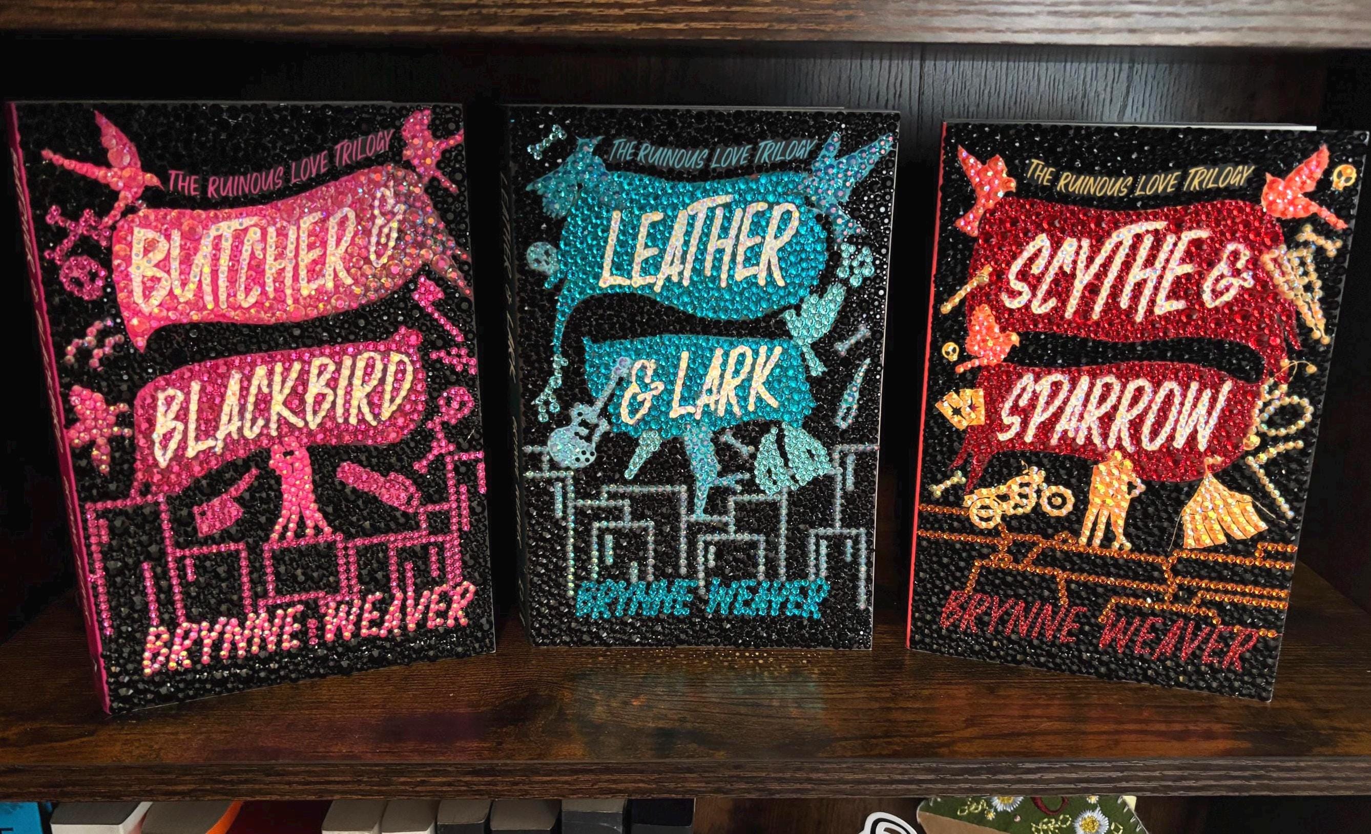 Hand Bedazzled Leather & Lark Book | Ruinous Love Trilogy