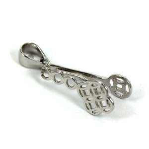 Celtic Pinch Bail in Sterling Silver 24x7.3mm | LJ671