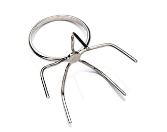 Freeform Ring with Prong Mounting in Sterling Silver | MTR369