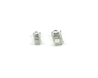 Pendant with Deep Rectangular Mounting in Sterling Silver | MTP845 MTP846