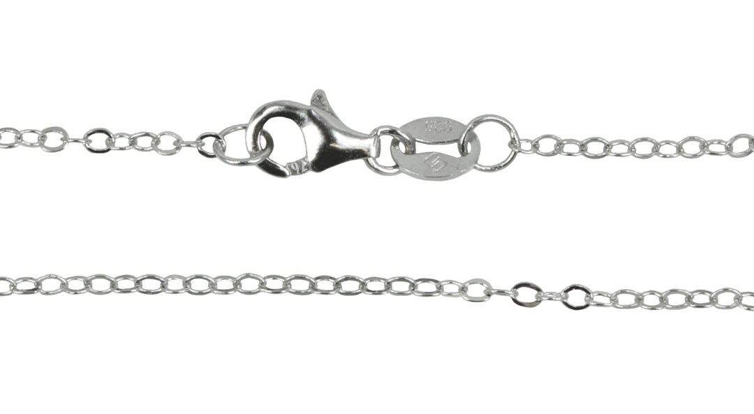 Buy Finished Flat Cable Chain W/lobster Clasp in Sterling Silver