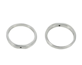 Aro de joyería para engaste de anillo en plata de ley de 3,1 mm / JF002SH