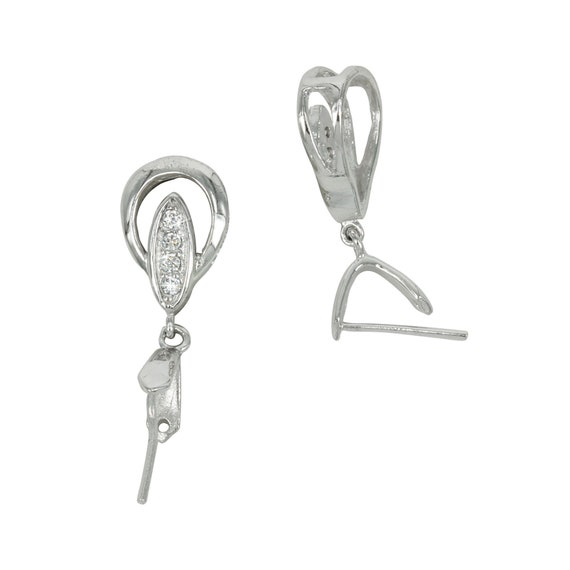 Sterling silver shop pinch bails