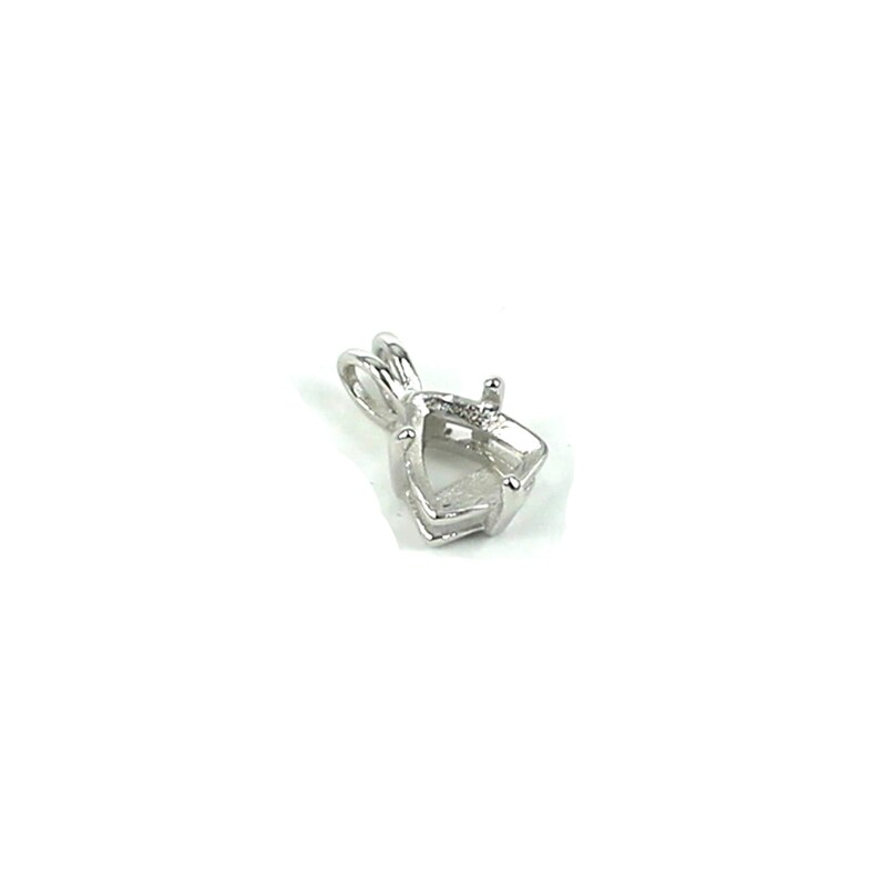Basket Pendant with Deep Triangular Mounting in Sterling Silver MTP809