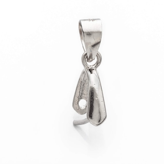 Smooth Pinch Bail With Loop in Sterling Silver 15x3mm LJ786 Etsy