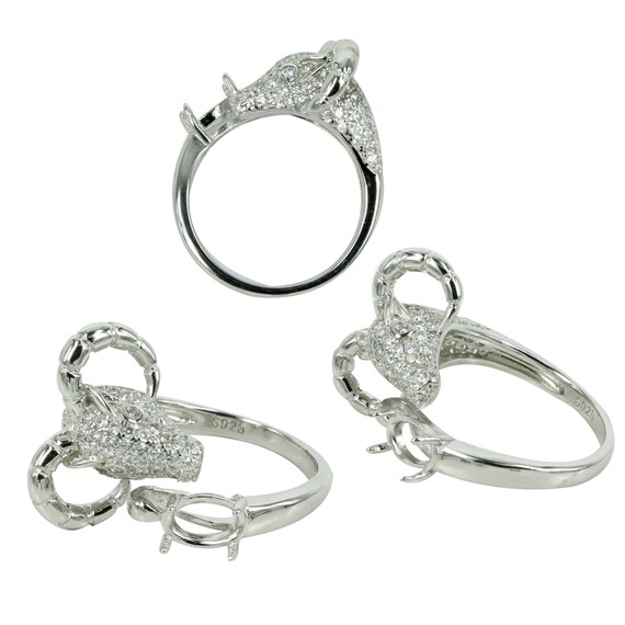 7X8mm Oval Cut Semi Mount Prong Setting Ring Sterling Silver 925 Vintage Jewelry 7X8mm Oval Cut Semi Mount Prong Setting Ring Sterling Silver 925 Vintage Jewelry