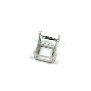 Rectangular Multi-Purpose Jeweller Setting Pendant with Rectangular Basket Mounting in Sterling Silver | BC028 | BC028