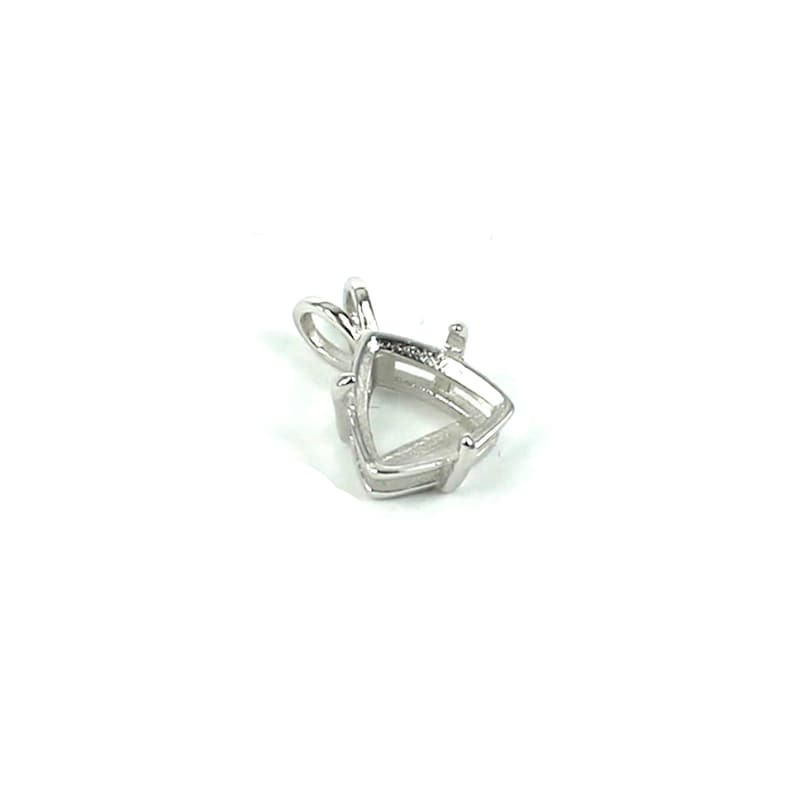 Basket Pendant with Deep Triangular Mounting in Sterling Silver MTP809