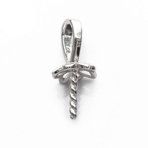 Öse mit Cup & Zapfen Perlen Befestigung aus Sterling Silber 12 1 x 5 mm LJ620