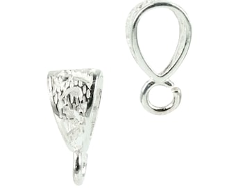 Curlicue Filigree Attached Bail in Sterling Silver - Various Sizes | LJ1008-LJ1010