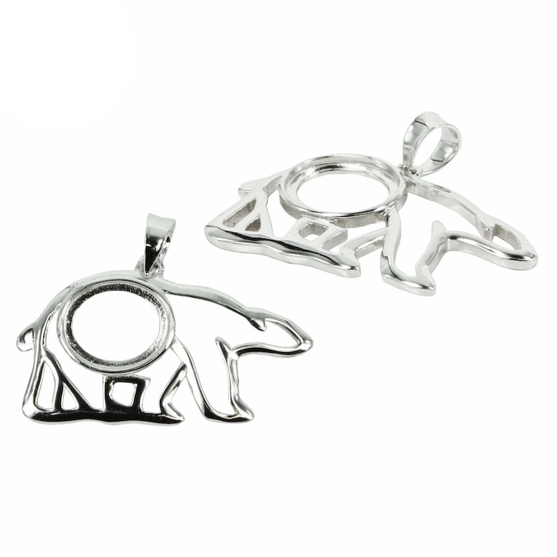 Bear Pendant Quantity limited with Soldered Loop Year-end annual account and for Sterling Bail in Silver