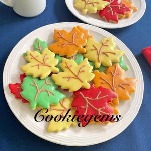 12, 18, or 24 Autumn Leaves Sugar Cookies - Please Read First