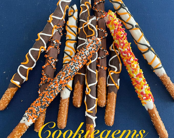 An Autumn Display of Chocolate Covered Pretzel Rods-read about us