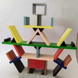 Carlton Bookcase Miniature 1:4 Design Ettore Sottsass Vintage supplies Library Model Limited Edition