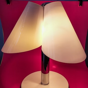 Table lamp 3 lights in white Murano glass Vintage Design Federico De Majo italian light