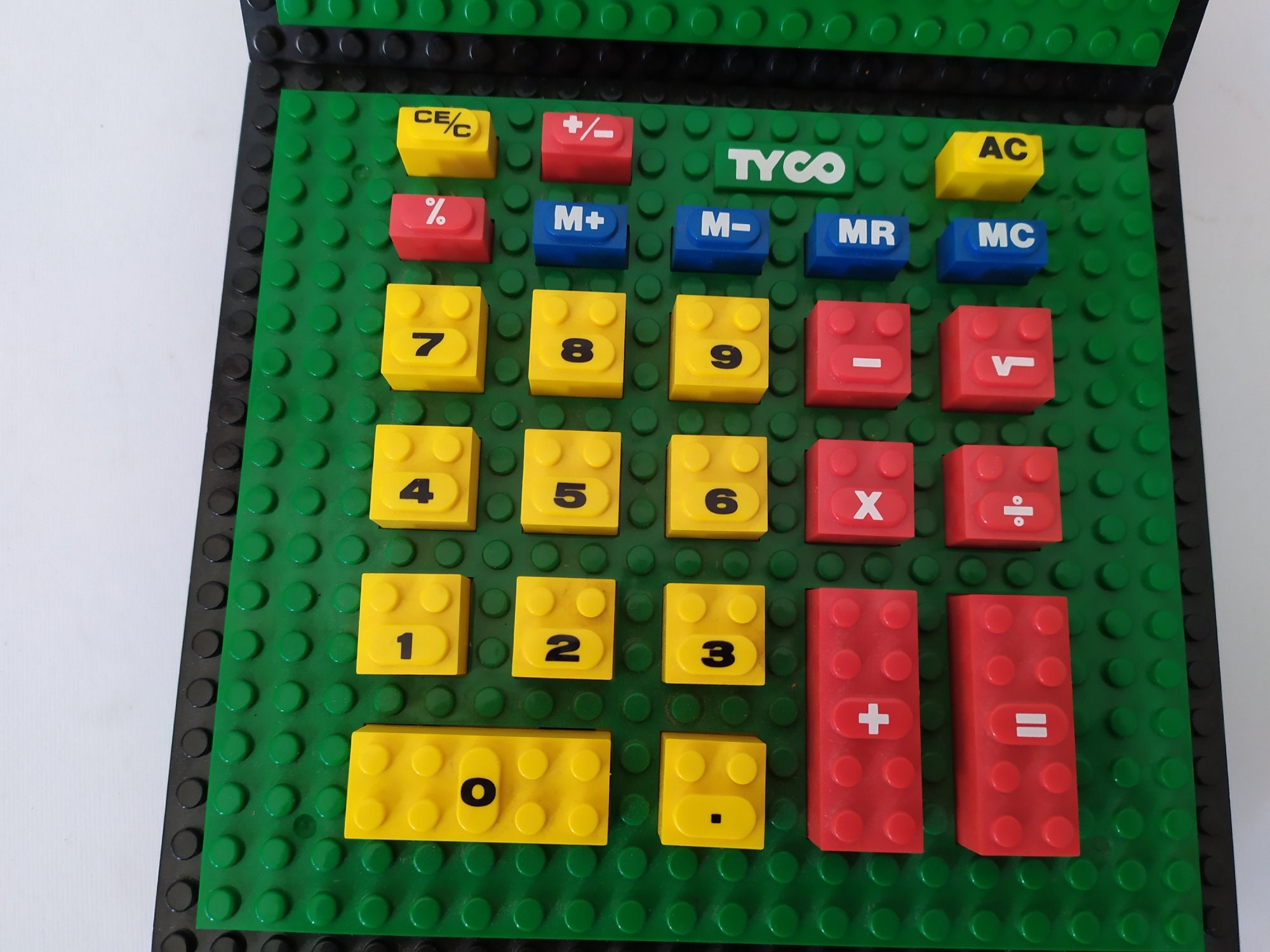 Tyco Lego Very Rare Solar Calculator Vintage Black Green Etsy