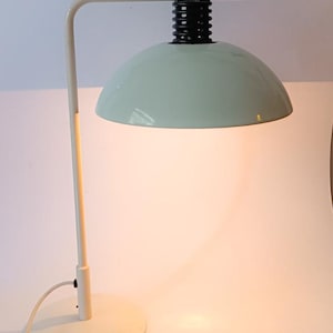 Desk lamp vintage desk lamp in white painted metal design space age 70s